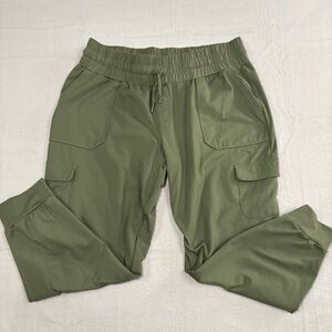 Mondetta Woman’s Cargo Jogger Pants XL Olive Green Stretch Athleisure Hiking